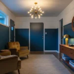 Stunning Mid-Century Modern Entryway Ideas in Midnight Blue