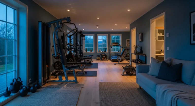 Scandi Home Gym Ideas: Calming Dusty Blue Design Guide